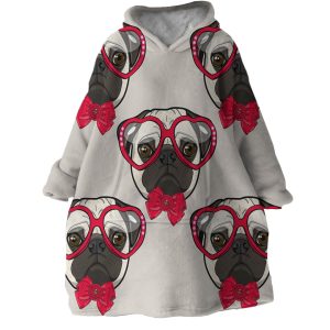 Pug Hoodie Wearable Blanket WB1203 1
