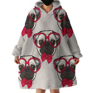 Pug Hoodie Wearable Blanket WB1203