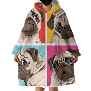 Pug Hoodie Wearable Blanket WB1613