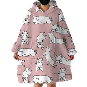 Pug Hoodie Wearable Blanket WB2075