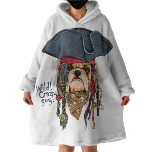 Pug Sparrow Hoodie Wearable Blanket WB1214