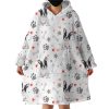 Pugs & Paws Hoodie Wearable Blanket WB1975