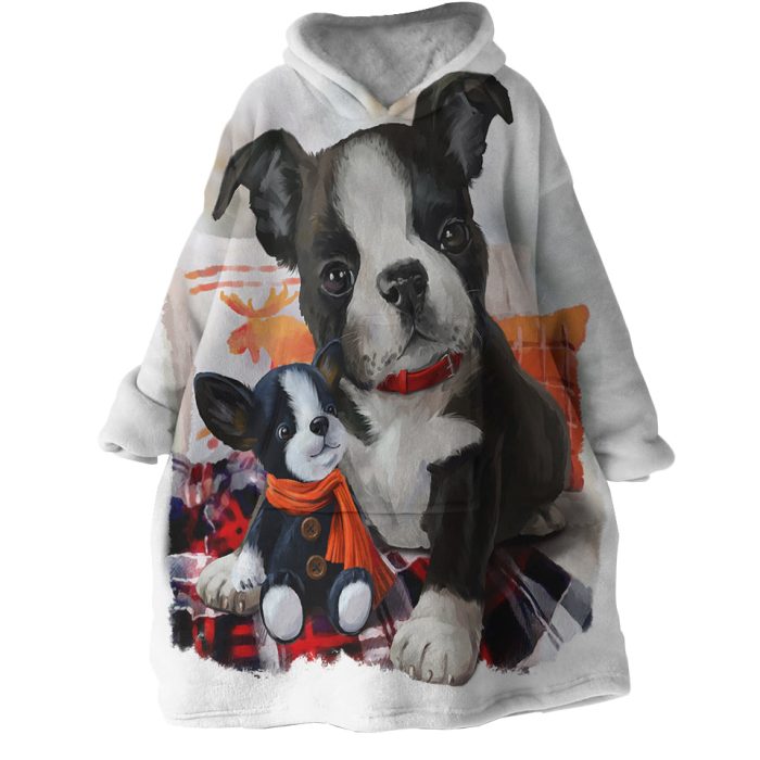 Puppies Hoodie Wearable Blanket WB1076 1