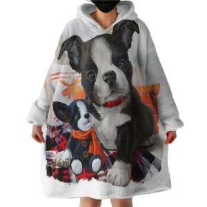 Puppies Hoodie Wearable Blanket WB1076