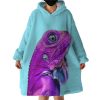Purple Chameleon Hoodie Wearable Blanket WB1066