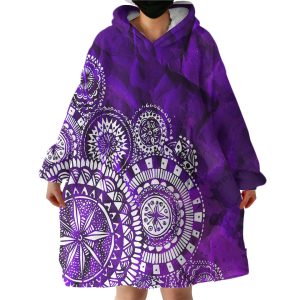 Purple Mandala Hoodie Wearable Blanket WB1502