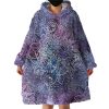 Purple Mandala Matrix Hoodie Wearable Blanket WB0318