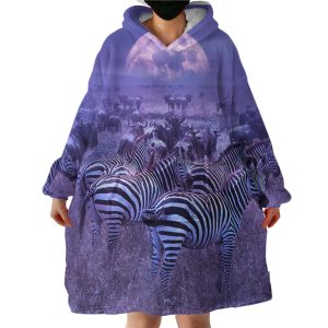 Purple Sunset Hoodie Wearable Blanket WB1558