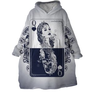 Queen Card Hoodie Wearable Blanket WB1638 1