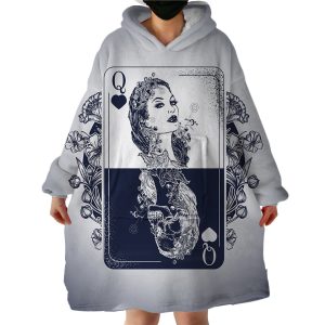 Queen Card Hoodie Wearable Blanket WB1638