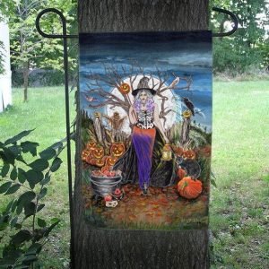 Queen Of Halloween Personalized Garden Flag House Flag Double Sided Home Design Outdoor Porch