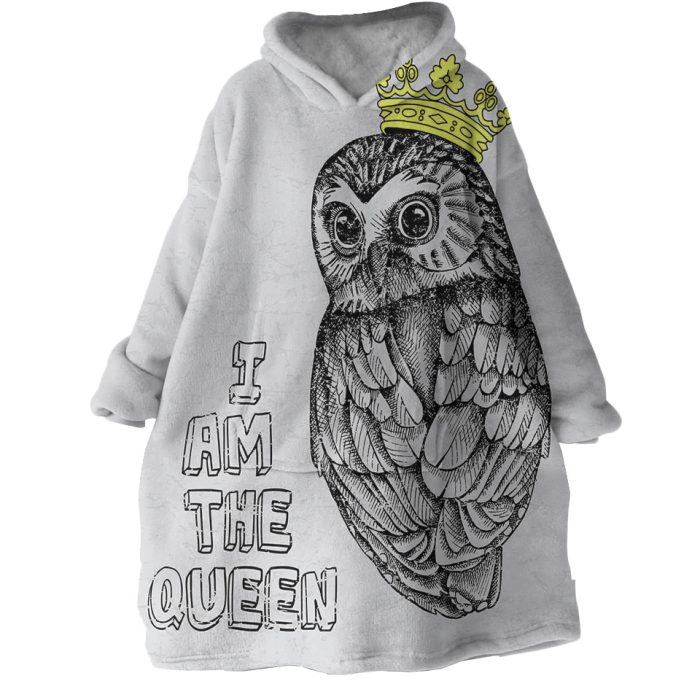 Queen Owl Hoodie Wearable Blanket WB0863 1