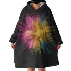 RGB Colorful Splash Hoodie Wearable Blanket WB0442