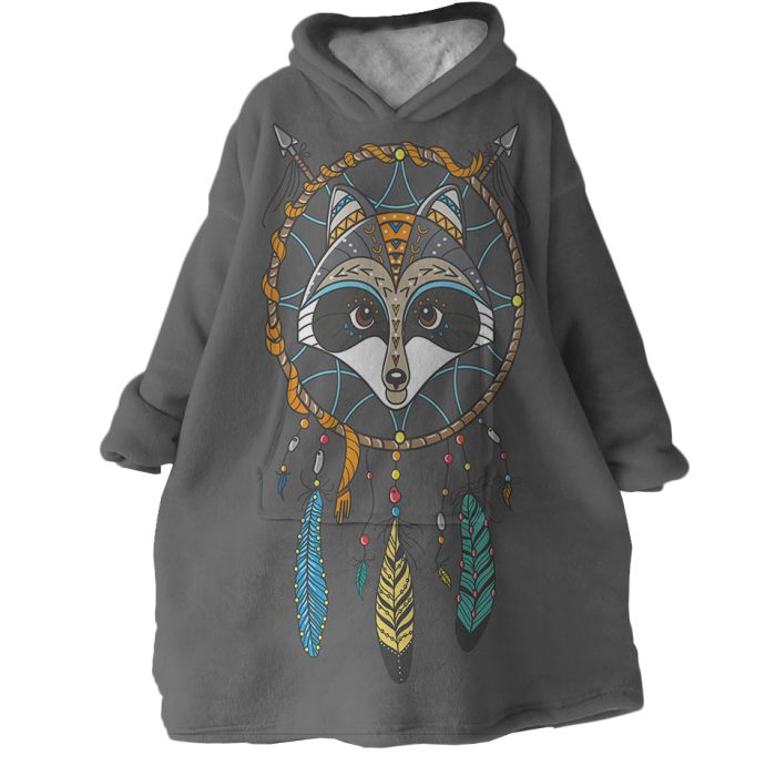 Raccoon Dream Catcher Hoodie Wearable Blanket WB0062 1