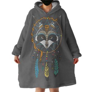 Raccoon Dream Catcher Hoodie Wearable Blanket WB0062