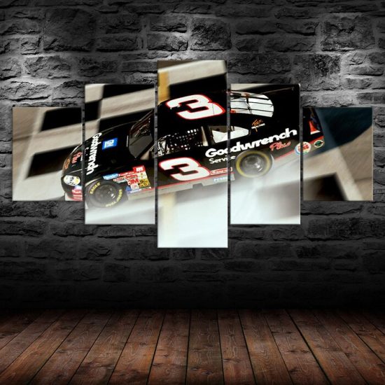 Race Car Auto Racing Track 5 Piece Five Panel Canvas Print Modern Poster Wall Art Decor 1 1