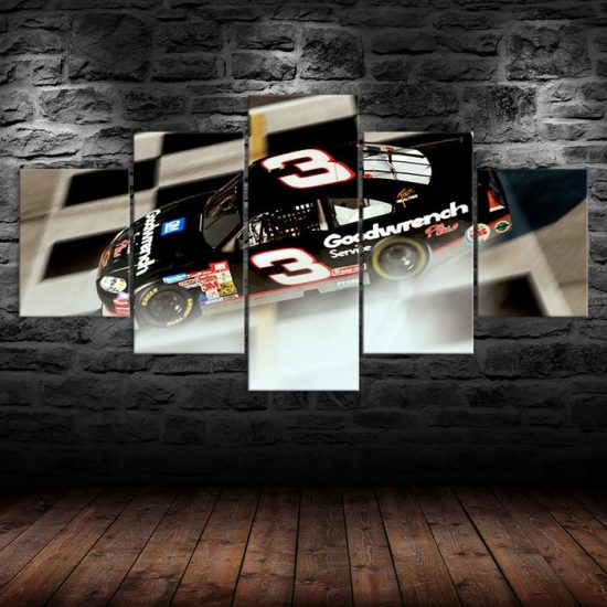 Race Car Auto Racing Track 5 Piece Five Panel Canvas Print Modern Poster Wall Art Decor 1