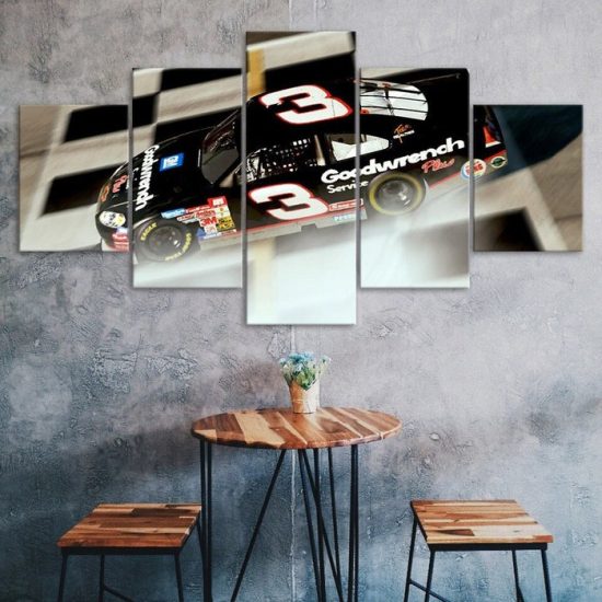 Race Car Auto Racing Track 5 Piece Five Panel Canvas Print Modern Poster Wall Art Decor