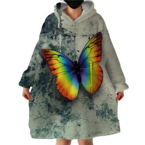 Rainbow Butterfly Hoodie Wearable Blanket WB2062
