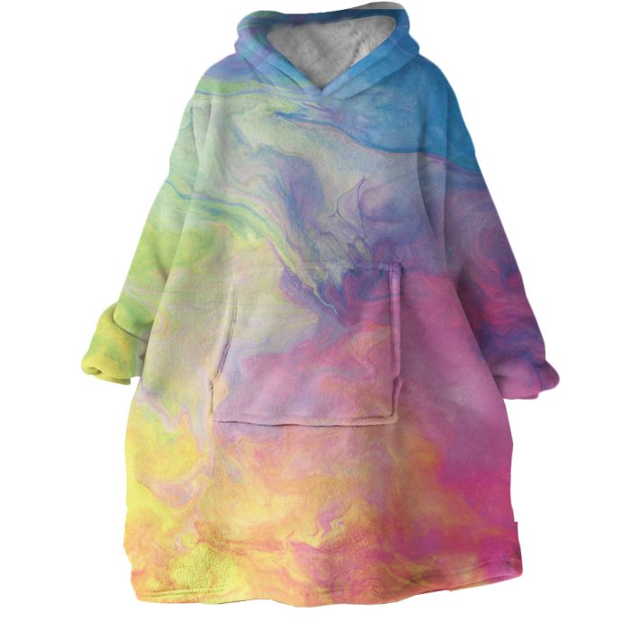 Rainbow Cloud Hoodie Wearable Blanket WB2051 1