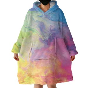 Rainbow Cloud Hoodie Wearable Blanket WB2051