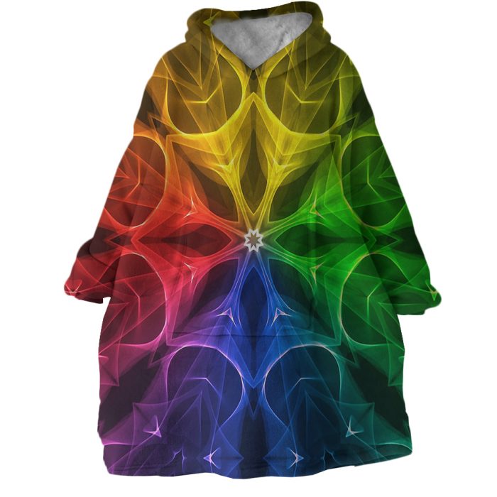 Rainbow Leaves Hoodie Wearable Blanket WB1197 1