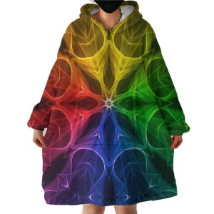 Rainbow Leaves Hoodie Wearable Blanket WB1197