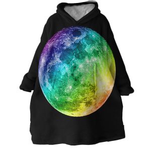 Rainbow Moon Hoodie Wearable Blanket WB1670 1