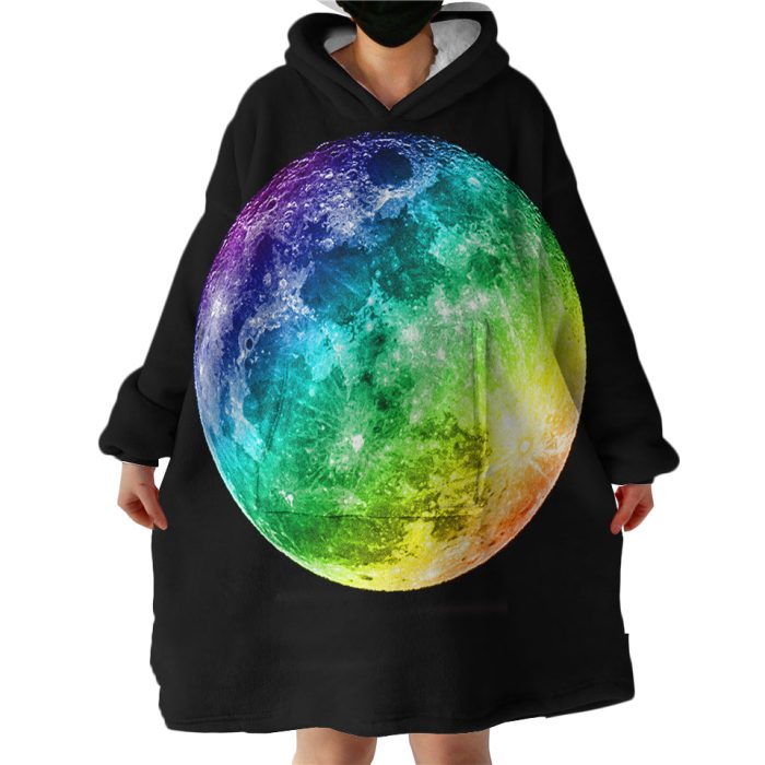 Rainbow Moon Hoodie Wearable Blanket WB1670