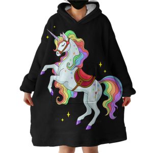 Rainbow Unicorn Hoodie Wearable Blanket WB1740