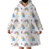 Rainbow Unicorn Hoodie Wearable Blanket WB1745