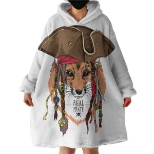 Real Pirate Fox Hoodie Wearable Blanket WB1172