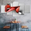 Red Lips Kissing Romantic Scenery 5 Piece Five Panel Canvas Print Modern Poster Wall Art Decor