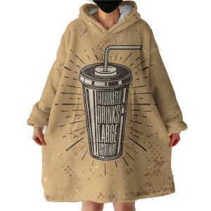 Retro Carbonated Drink Glass Hoodie Wearable Blanket WB0376