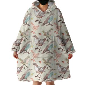 Retro Sunbirds Old School Art Hoodie Wearable Blanket WB0382
