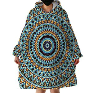 Ring Patterns Hoodie Wearable Blanket WB1678