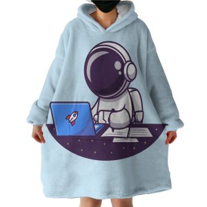 Rocket Astronaut Hoodie Wearable Blanket WB0839