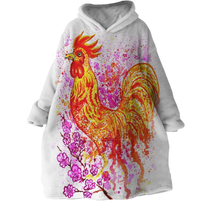 Rooster Hoodie Wearable Blanket WB1179 1