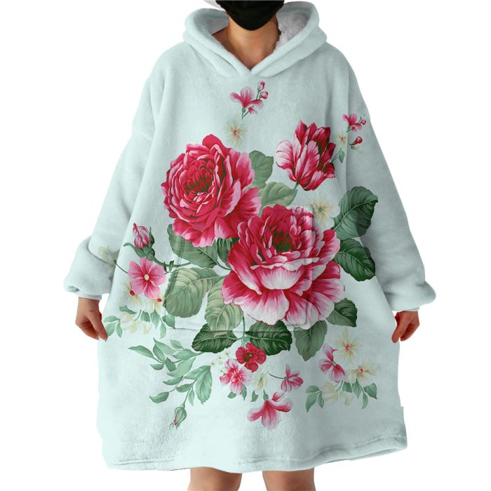 Rose Hoodie Wearable Blanket WB1535