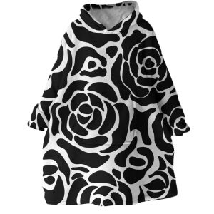 Rose Patterns Hoodie Wearable Blanket WB1694 1