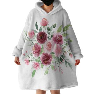 Roses Hoodie Wearable Blanket WB1115