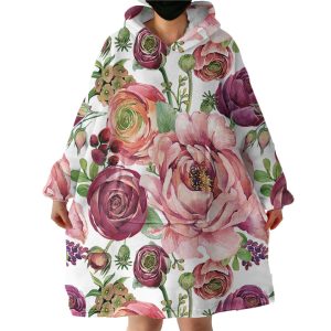 Roses Hoodie Wearable Blanket WB2048