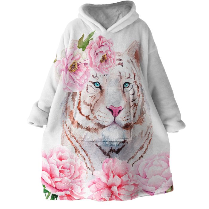 Rosy Tiger Hoodie Wearable Blanket WB1800 1