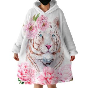 Rosy Tiger Hoodie Wearable Blanket WB1800