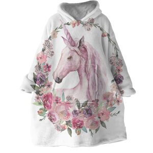 Rosy Unicorn Hoodie Wearable Blanket WB2123 1