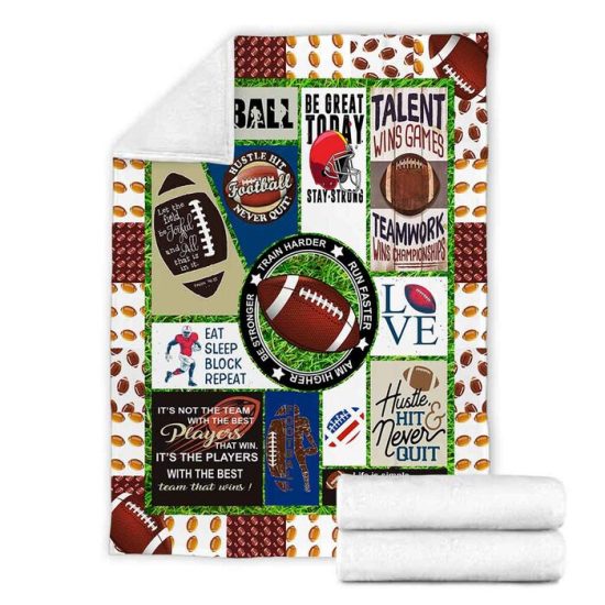 Rugby Blanket Fleece Blanket Sherpa Blanket Birthday Gift For Rugby Lover 1