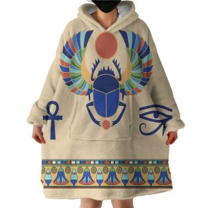 Sacred Beetle Keys Hoodie Wearable Blanket WB0859