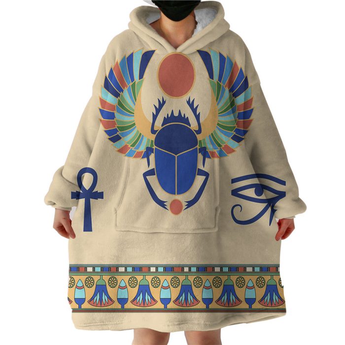 Sacred Beetle Keys Hoodie Wearable Blanket WB0859