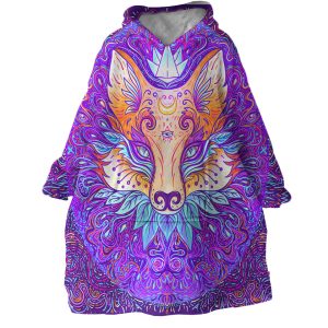 Sage Fox Hoodie Wearable Blanket WB1494 1