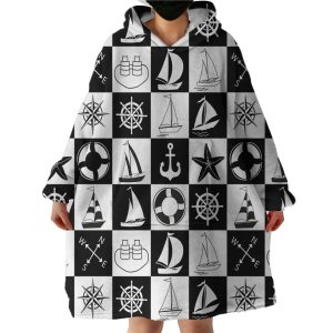 Sailor's Signs Hoodie Wearable Blanket WB1122